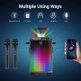 Equipo de Karaoke Profesional Inalámbrico, TONOR Bluetooth Sistema PA, Altavoz Portátil con Dos Micrófonos Inalámbricos, Bola