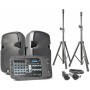 Vonyx PSS302 Sistema PA Set Completo Altavoces con Mezclador, Sistema de Sonido, 300 W, Set de Altavoces PA con Micrófono y