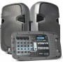 Vonyx PSS302 Sistema PA Set Completo Altavoces con Mezclador, Sistema de Sonido, 300 W, Set de Altavoces PA con Micrófono y