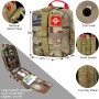 Kit de supervivencia de emergencia y kit de primeros auxilios, equipo de supervivencia profesional con bolsa Molle, para