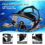 Kit de esnórquel en seco, máscara de esnórquel Pano de 3 ventanas, gafas de buceo antivaho y tubo de buceo, equipo profesional