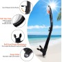 Kit de esnórquel en seco, máscara de esnórquel Pano de 3 ventanas, gafas de buceo antivaho y tubo de buceo, equipo profesional