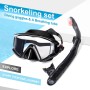 Kit de esnórquel en seco, máscara de esnórquel Pano de 3 ventanas, gafas de buceo antivaho y tubo de buceo, equipo profesional