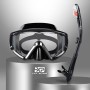 Kit de esnórquel en seco, máscara de esnórquel Pano de 3 ventanas, gafas de buceo antivaho y tubo de buceo, equipo profesional