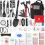 Kit de supervivencia 256 en 1, kit de primeros auxilios, herramientas de supervivencia, kit de trauma con bolsa Molle para