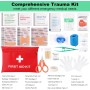 Kit de supervivencia 256 en 1, kit de primeros auxilios, herramientas de supervivencia, kit de trauma con bolsa Molle para
