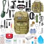 Kit de primeros auxilios de supervivencia, 99 piezas, equipo de supervivencia profesional, mochila de senderismo grande con