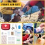 Kit de primeros auxilios de supervivencia, 99 piezas, equipo de supervivencia profesional, mochila de senderismo grande con