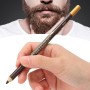 Bolígrafo de Relleno de Barba para Hombres, Relleno de Lápiz de Barba Profesional Equipado con Sacapuntas, Herramienta de Borde