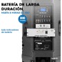Vonyx VSA700-BP Altavoz portatil 15 Pulgadas y 1000w con batería, 3 micrófonos inalámbricos, Bluetooth 5.0, MP3, Amplificador