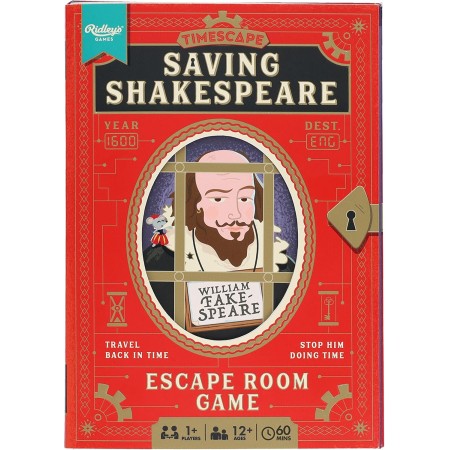 Ridley's Juegos: Timescape: Saving Shakespeare an Escape Room Game - Brainteasers - Mystery Resolving - Crack The Code -
