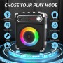 Máquina de Karaoke con 2 Microfonos Inalambricos, Karaoke Portátil con LED, Bluetooth Karaoke Partybox Machine Sistema de PA