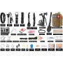 Kit de supervivencia y de primeros auxilios, 142 piezas, equipo profesional con bolsa Molle, para hombres, padres o esposos a