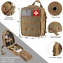 Kit de supervivencia y de primeros auxilios, 142 piezas, equipo profesional con bolsa Molle, para hombres, padres o esposos a