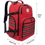 3DTengkit Mochila médica profesional de emergencia, mochila vacía de primeros auxilios, con tira reflectante y parte inferior