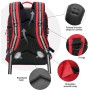 3DTengkit Mochila médica profesional de emergencia, mochila vacía de primeros auxilios, con tira reflectante y parte inferior