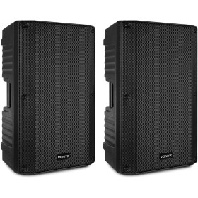 Vonyx VSA150S Juego de Altavoces Activos estéreo de 1000 W con Bluetooth, Reproductor de MP3 y Control Remoto - ¡Adecuado para
