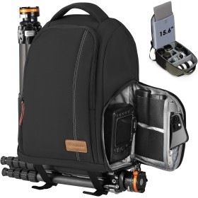 TARION Mochila Camara Bolsa Fotografia: Mochila Fotografia Impermeable Camera Reflex Digital DSLR con Compartimento para