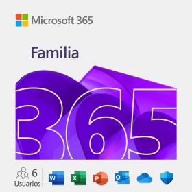Microsoft 365 Familia | 12 meses | 6 personas | Apps Office con IA | Hasta 6TB de Almacenamiento OneDrive | Código de activación