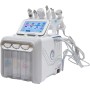 Donened - 6 en 1 agua hidrógeno oxígeno belleza, profesional pequeña burbuja agua dermoabrasión máquina H2-O2, hidroxi cuidado