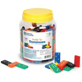 Learning Resources Juego de dominó Doble Seis con fichas de Madera