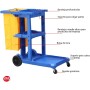 Clim Profesional - Carro de Limpieza Multifuncional Profesional | Equipado con Ruedas y 3 Bandejas | Ideal para Hostelería y