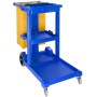 Clim Profesional - Carro de Limpieza Multifuncional Profesional | Equipado con Ruedas y 3 Bandejas | Ideal para Hostelería y