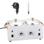 Calentador de cera doble Calentador eléctrico profesional Equipo de piel facial caliente doble SPA Conjunto de temperatura