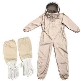 Traje de Apicultura con Guantes, Traje de Apicultor Profesional con Velo, Ropa Apicultura Protección Cuerpo Completo Hombres