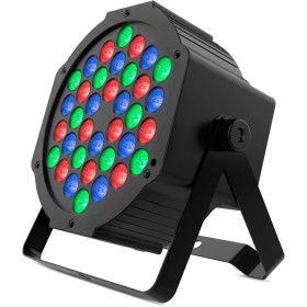 Audibax Montana 36 - Foco LED para Discoteca - Foco Profesional Móvil - Equipado con 36 Luces LED RGBW de 1W - Sincornización
