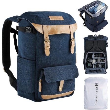 K&F Concept Mochila para Cámara Profesional, Bolsa para Fotografía Impermeable, Mochila para Fotográfica Multifuncional