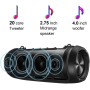 Altavoz Bluetooth Portátiles 30W, M2 Pro Edición Mejorada, Sonido Stereo 360°, 30 Horas de Reproducción, Waterproof IPX6, con