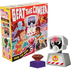 TOMY Games Beat the Camera - Pasa la seguridad, roba gemas, deshabilita la alarma - Fiesta de búsqueda del tesoro y juegos