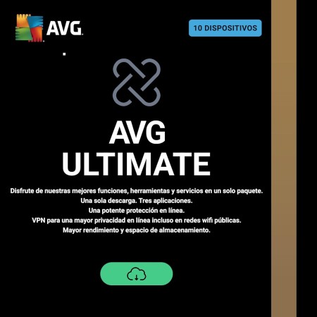AVG Ultimate 2025 | Antivirus 10 Dispositivos | 1 Año | Descarga digital