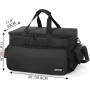 DJ Cable File Bag, 600D Oxford con divisores ajustables y dos bolsillos separados, 35 x 30 x 25 cm, bolsa de viaje resistente