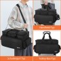 DJ Cable File Bag, 600D Oxford con divisores ajustables y dos bolsillos separados, 35 x 30 x 25 cm, bolsa de viaje resistente