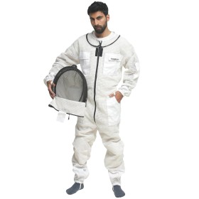 Traje de abeja Ultra ventilado 3 capas Premium Mesh Mono de apicultor Hombre Mujer Velo de esgrima Mono de apicultor anti