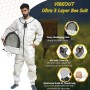 Traje de abeja Ultra ventilado 3 capas Premium Mesh Mono de apicultor Hombre Mujer Velo de esgrima Mono de apicultor anti