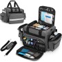 Damero Bolsa de trauma médica vacía, bolsa de primeros auxilios profesional con múltiples bolsillos para suministros