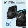 Karaoke Profesional, Karaoke 2 microfonos inalambricos con Bluetooth 5.3, Karaoke Completo Luz LED para Captar Música, Un Clic
