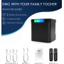 Karaoke Profesional, Karaoke 2 microfonos inalambricos con Bluetooth 5.3, Karaoke Completo Luz LED para Captar Música, Un Clic