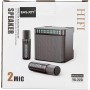 Karaoke Profesional, Karaoke 2 microfonos inalambricos con Bluetooth 5.3, Karaoke Completo Luz LED para Captar Música, Un Clic