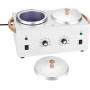 Calentador de cera doble Calentador eléctrico profesional Equipo de piel facial caliente doble SPA Conjunto de temperatura