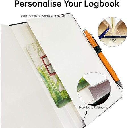 Mlife Cuaderno Punteado A5,Libreta con 200 páginas,Papel grueso de 100g/m² resistente a la tinta,Notebook con Tapa Dura de