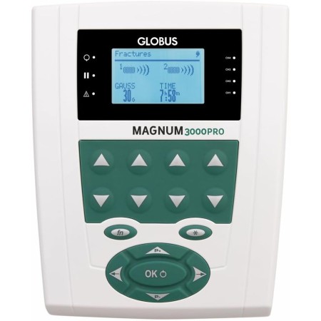 GLOBUS | Magnum 3000 Pro, Magnetoterapia Profesional 400 Gauss de Potencia, 70 Programas Certificados, para el Tratamiento de