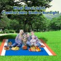 Laufunjoy Manta de Playa Impermeable, Alfombra de Playa Manta de Picnic Impermeable Alfombra de Camping 200x210cm con 4 Estaca