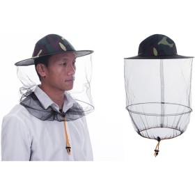 Gorra de malla de apicultura profesional para apicultura gorra de equipo de protección para hombres y mujeres con mosquitos,