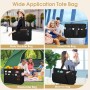 WACCET Bolsa de Playa Grande Mujer, Bolso de Playa Impermeable con Cremallera Bolso Playa Grande XXL Familiar 50L Plegable y