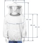 Linian Traje de Apicultor Profesional, Chaqueta para Apicultura, Equipo con Sombrero para Hombres y Mujeres