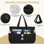 WACCET Bolsa de Playa Grande Mujer, Bolso de Playa Impermeable con Cremallera Bolso Playa Grande XXL Familiar 50L Plegable y